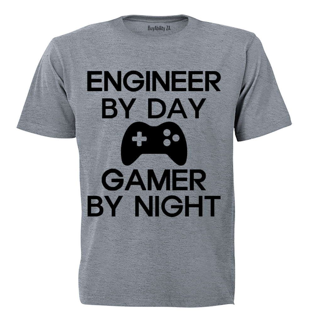 Engineer by Day - Gamer by Night - Adults - T-Shirt