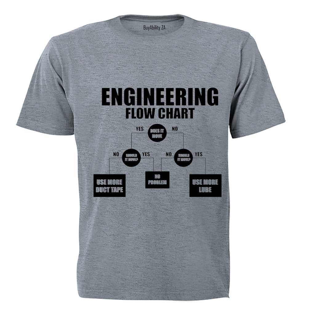 Engineering Flow Chart - Adults - T-Shirt