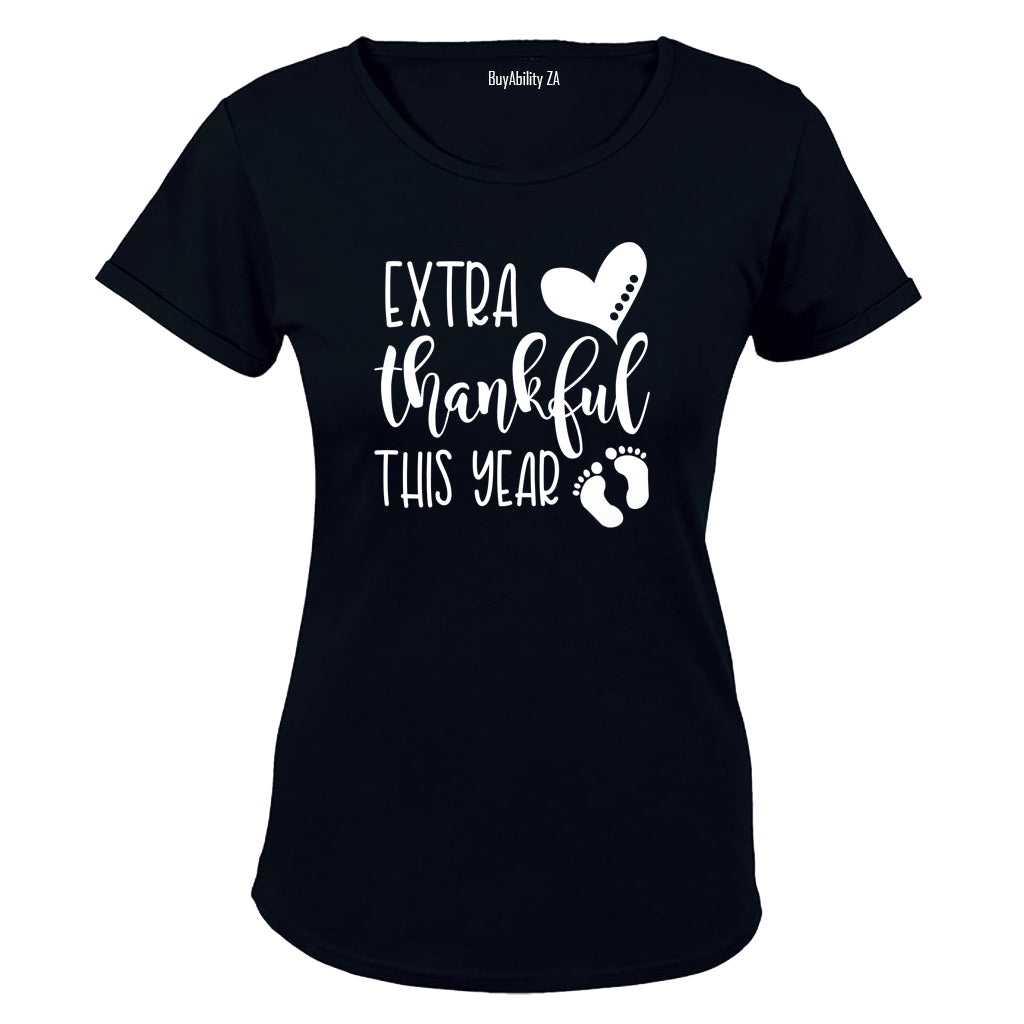 Extra Thankful - Pregnant - Ladies - T-Shirt