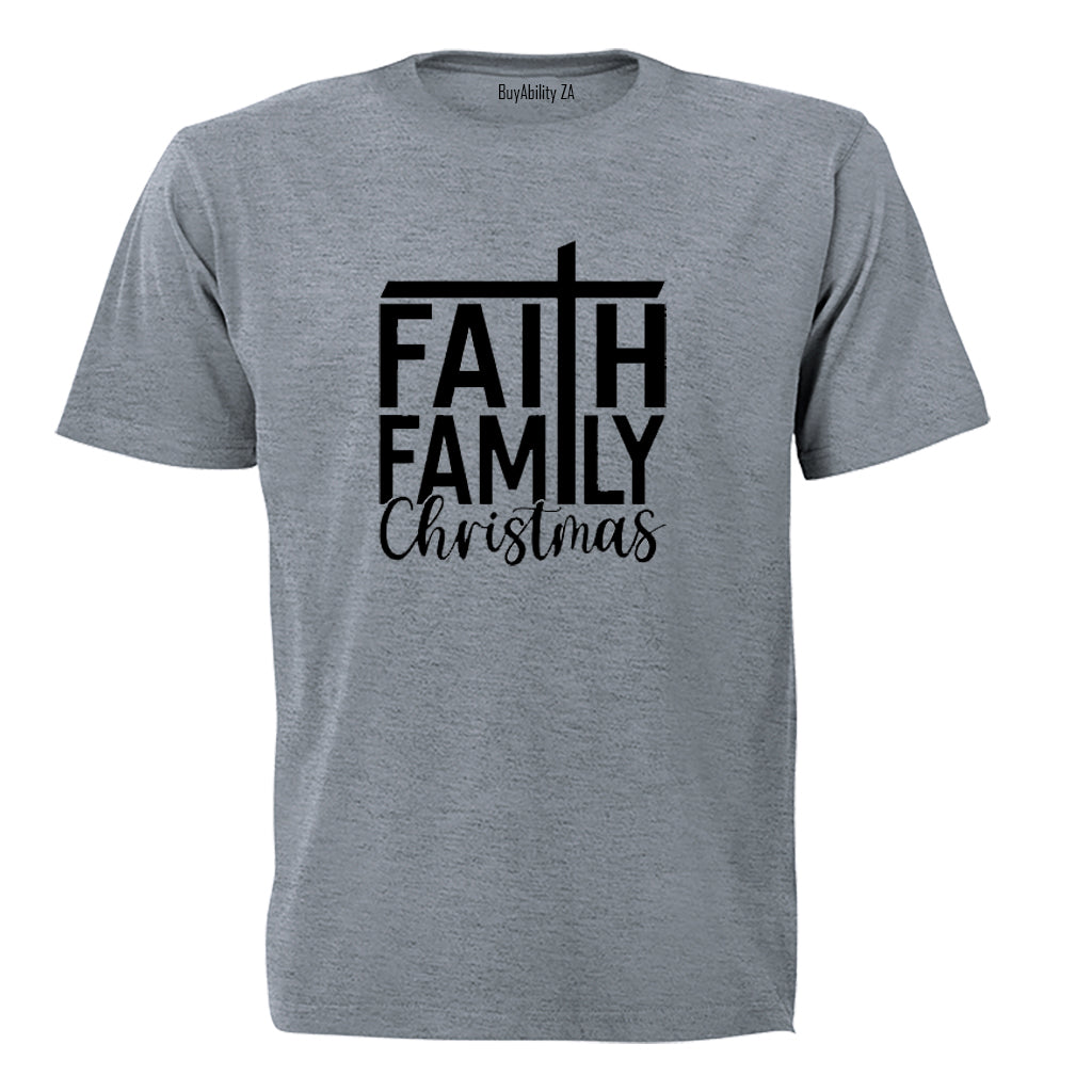 Faith. Family. Christmas - Adults - T-Shirt