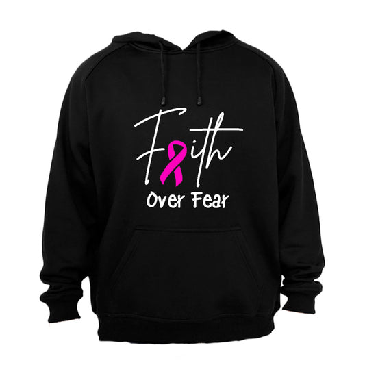 Faith Over Fear - Cancer Ribbon - Hoodie - BuyAbility South Africa