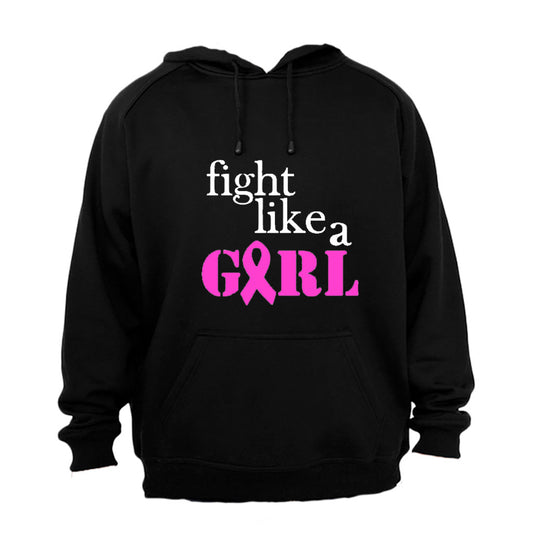 Fight Like A Girl - Cancer Ribbon - Hoodie - BuyAbility South Africa