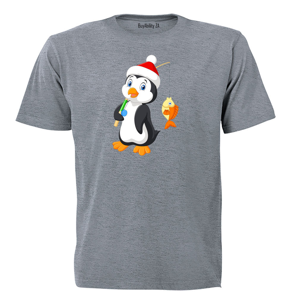 Fishing Penguin - Kids T-Shirt