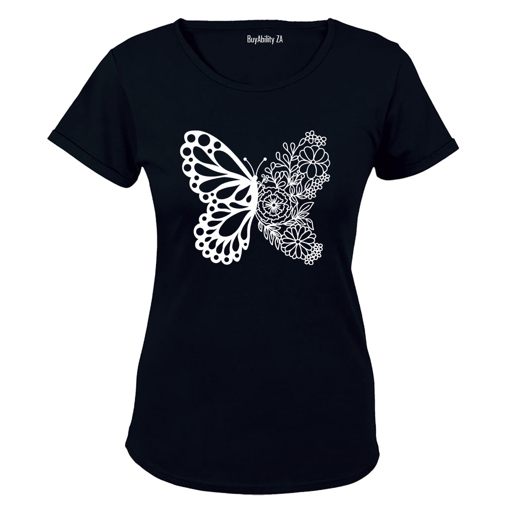 Floral Butterfly - Ladies - T-Shirt