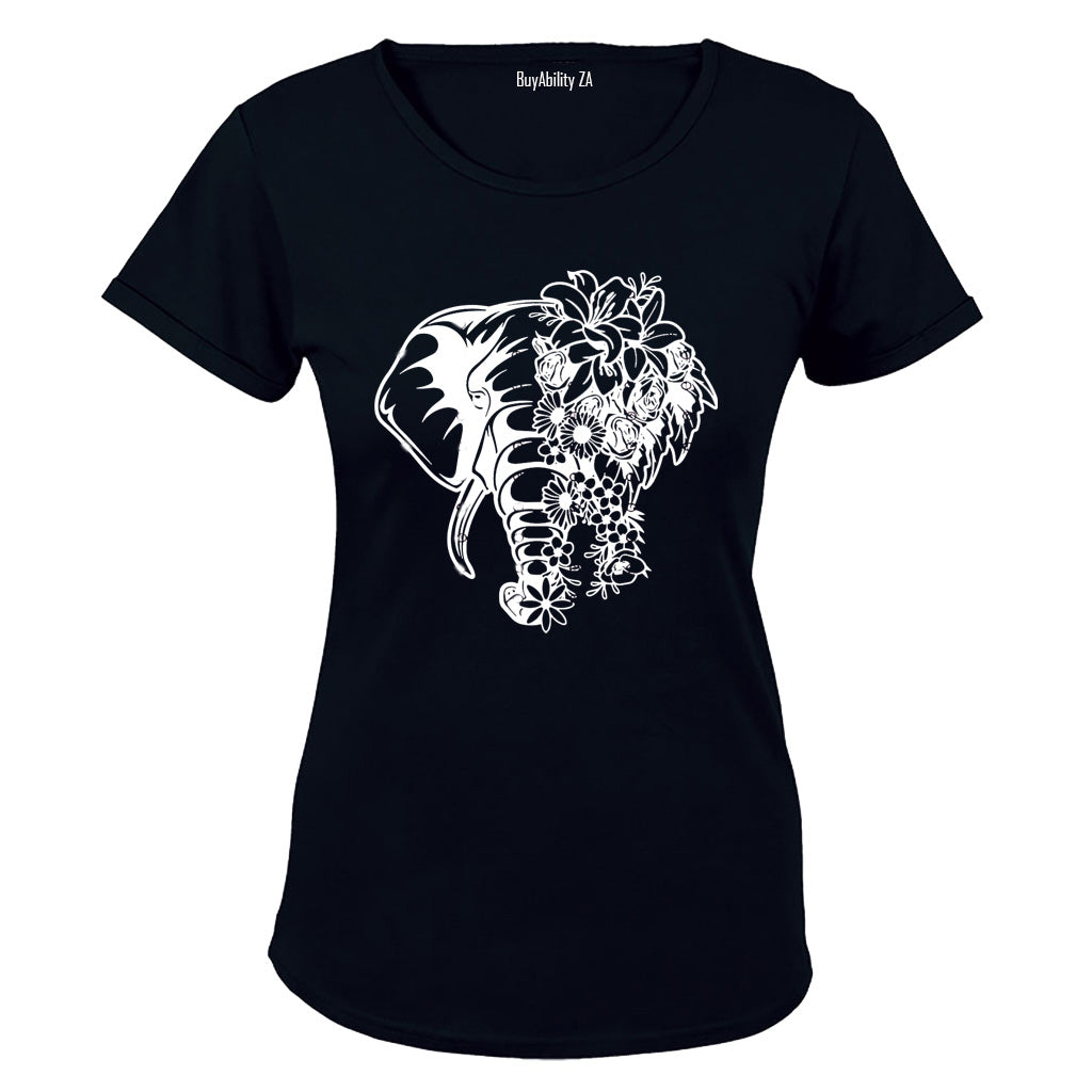 Flower Elephant - Ladies - T-Shirt