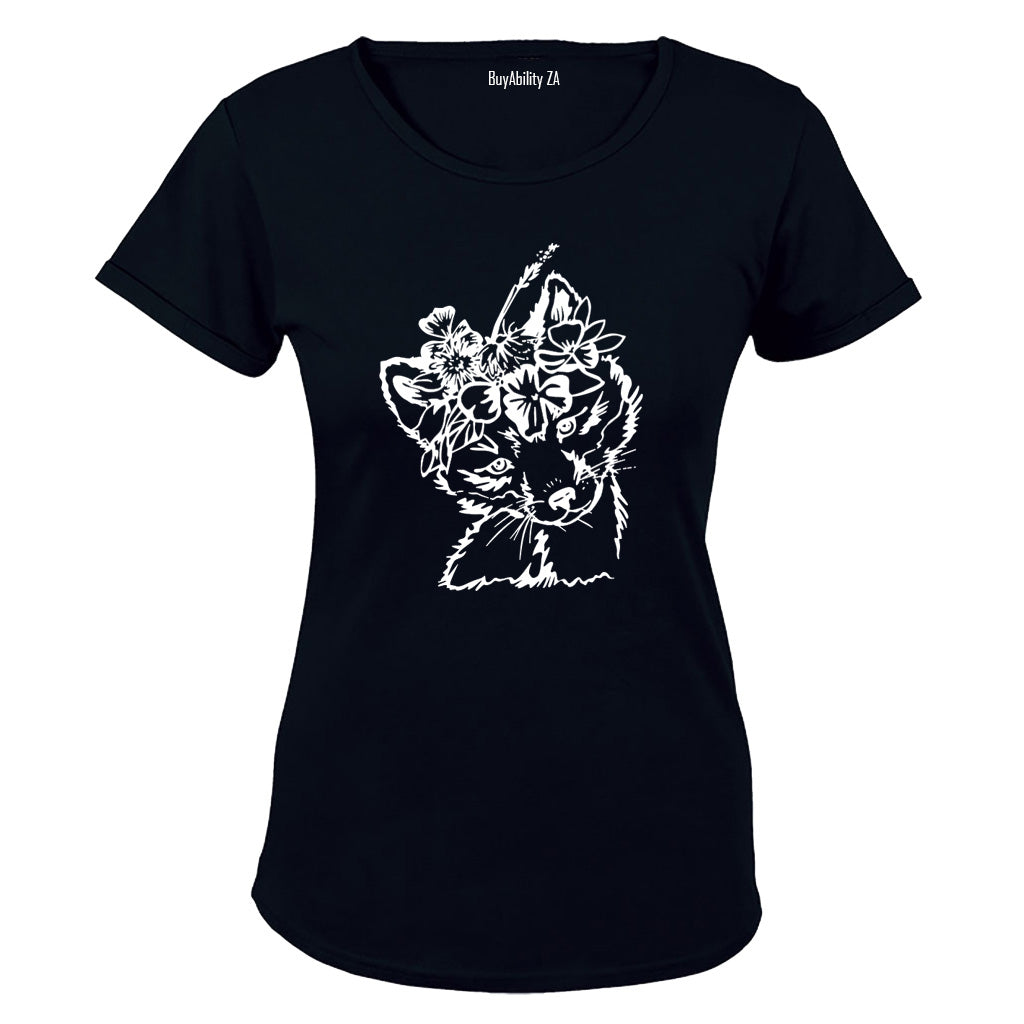 Flower Fox - Ladies - T-Shirt