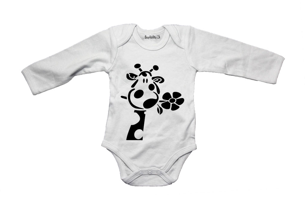 Flower Giraffe - Baby Grow