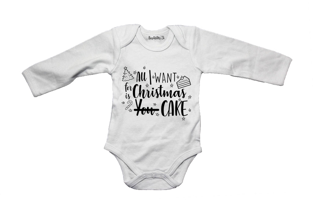 For Christmas is CAKE - Baby Grow