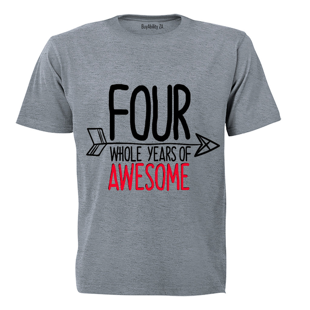FOUR Whole Years of Awesome! - Kids T-Shirt