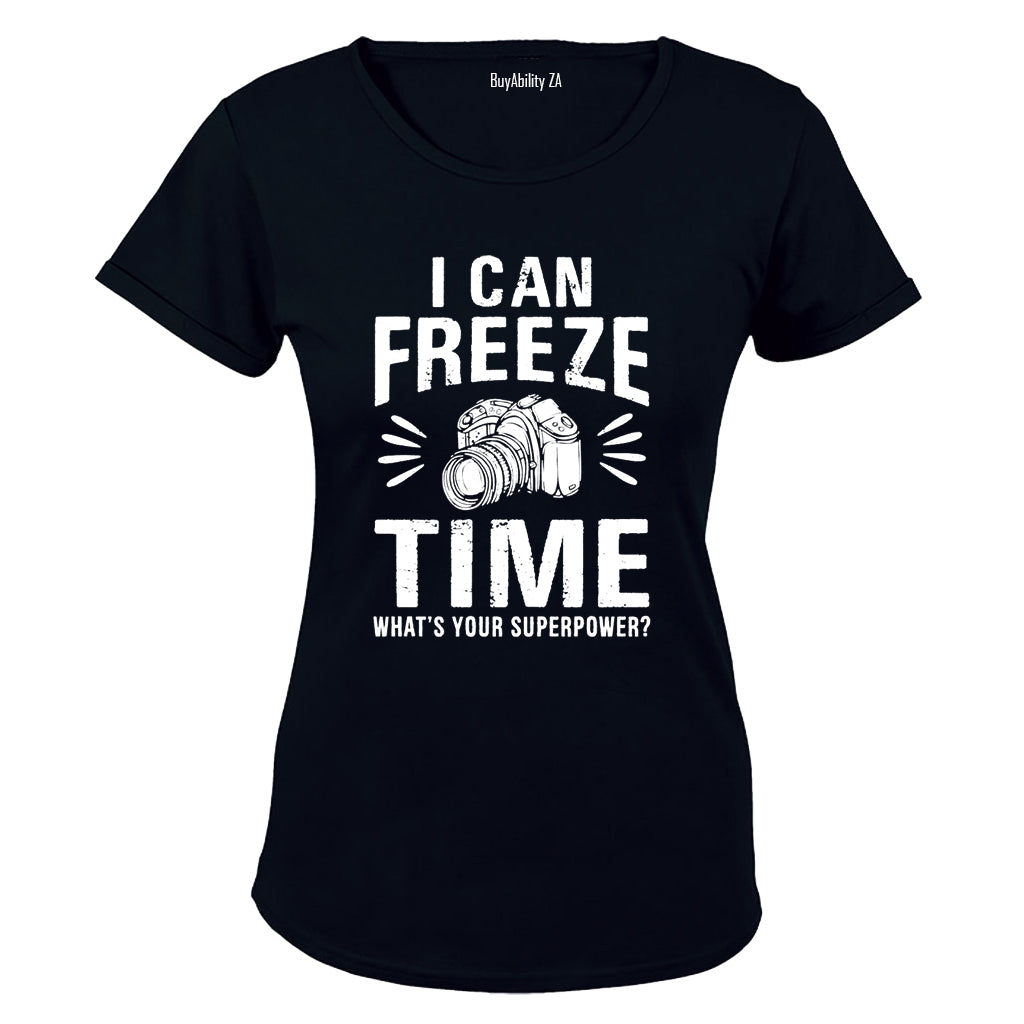 I Can Freeze Time - Photographer - Ladies - T-Shirt - BuyAbility South Africa