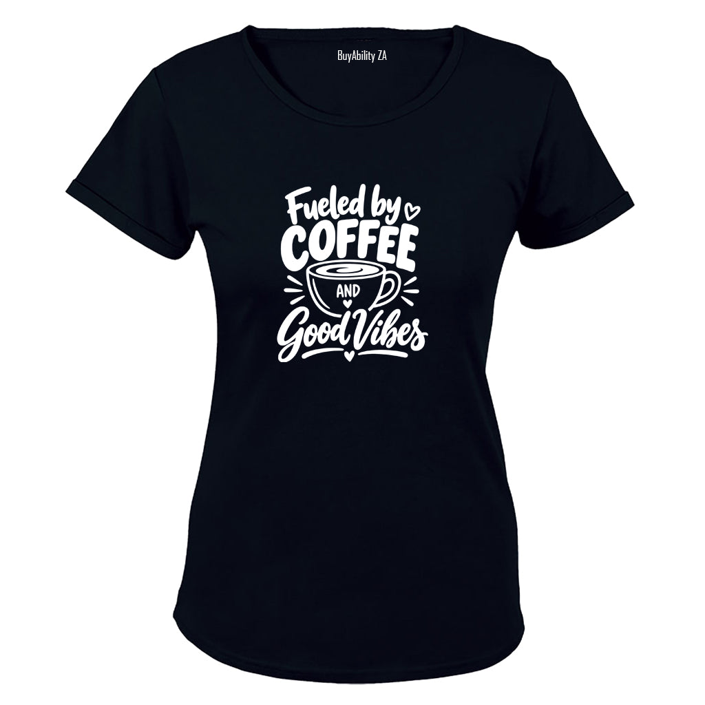 Fueled by Coffee - Ladies - T-Shirt