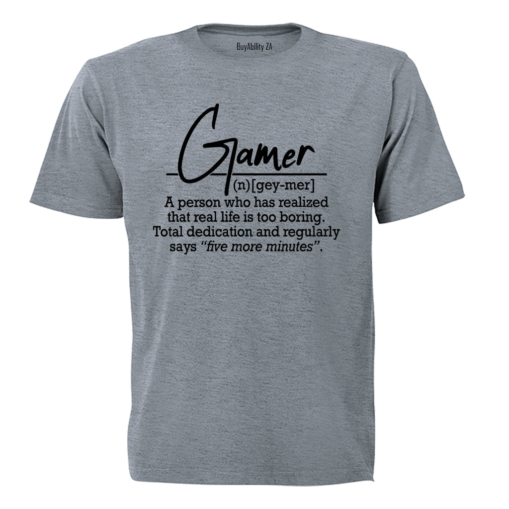 Gamer Definition - Adults - T-Shirt - BuyAbility South Africa