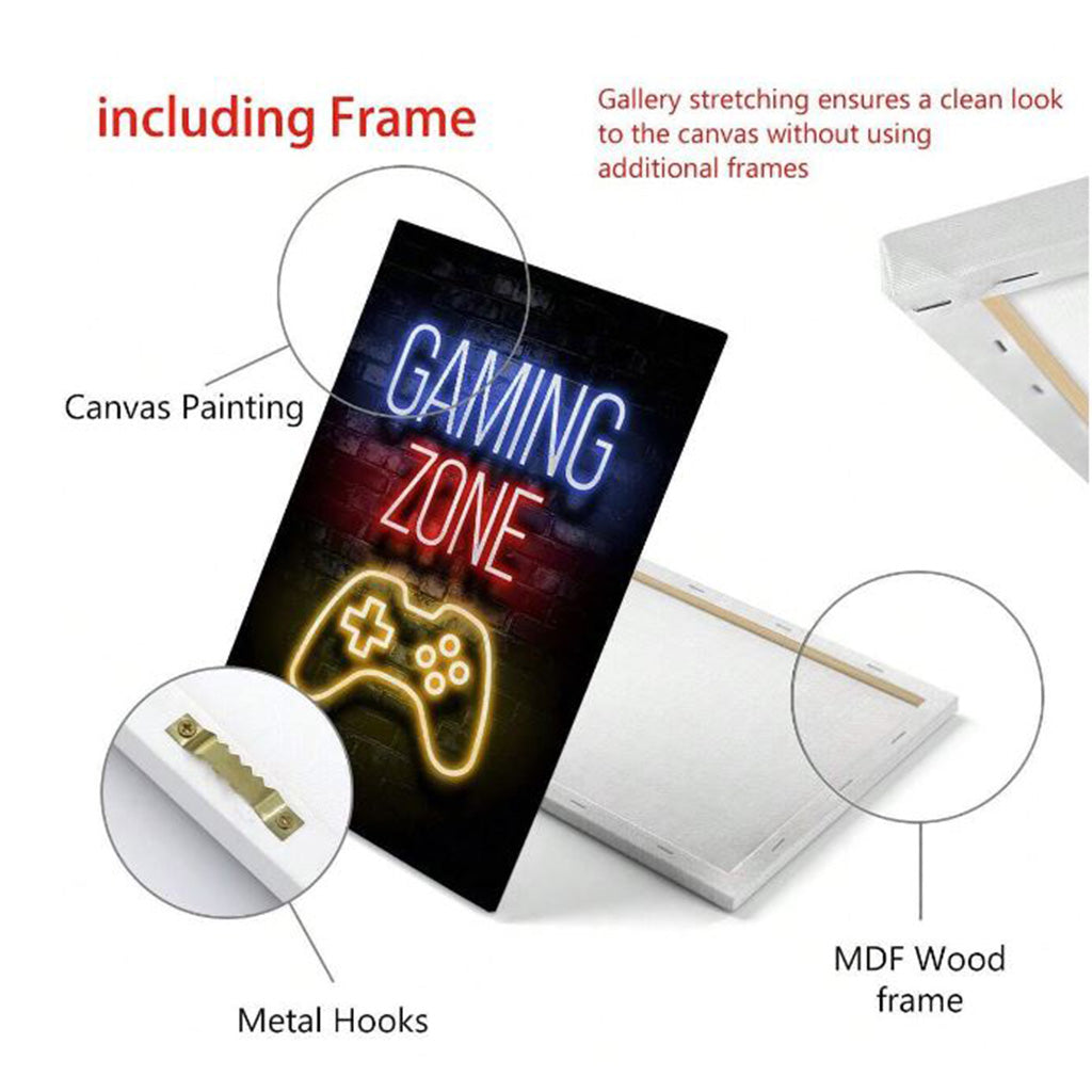 Gaming Zone - Canvas Wall Art Sign
