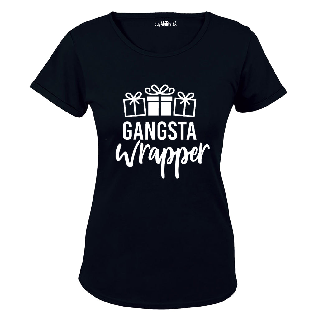 Gangsta Wrapper - Christmas - Ladies - T-Shirt