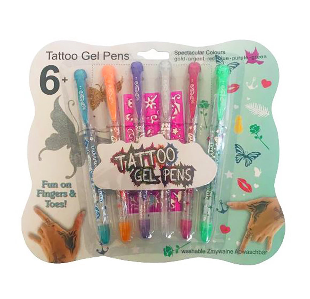Tattoo Gel Pens - 6 Pens