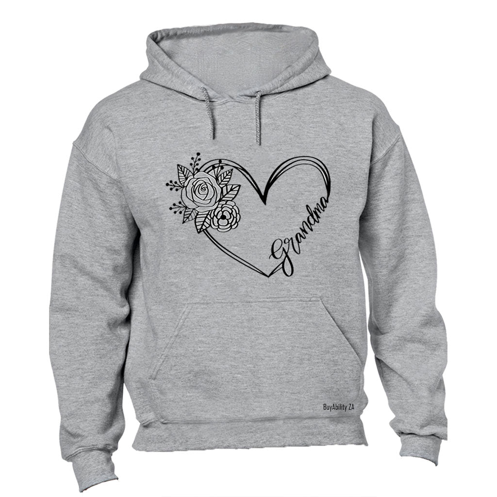 Grandma - Floral Heart - Hoodie