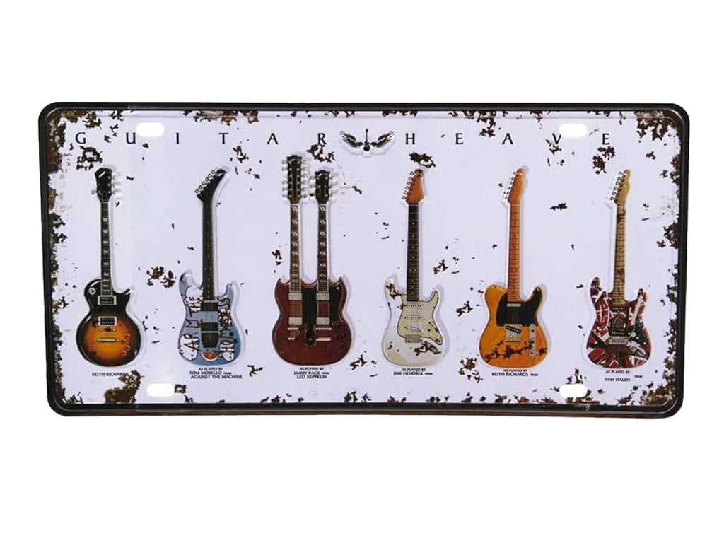 Guitar Heaven - License Plate Inspired Novelty Sign