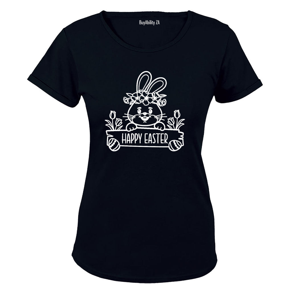 Happy Easter - Bunny Sign - Ladies - T-Shirt