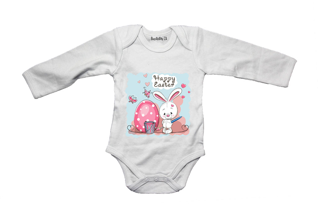 Happy Easter - Painter Bunny - Baby Grow