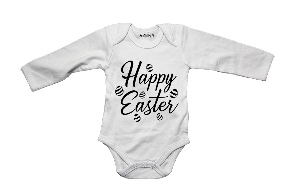 Happy Easter - Zig Zag Eggs - Baby Grow