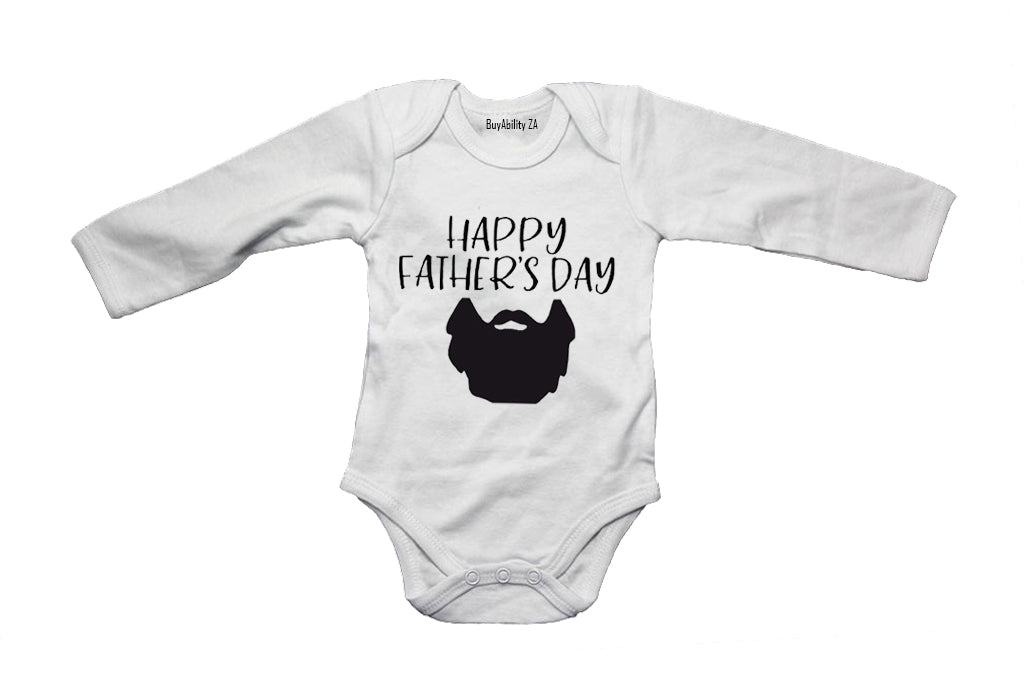 Happy Father's Day - Beard - Baby Grow