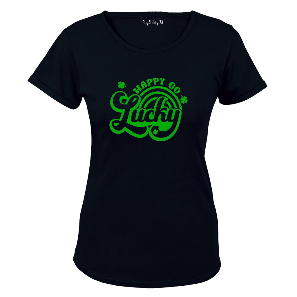 Happy Go Lucky - St. Patricks Day - Ladies - T-Shirt