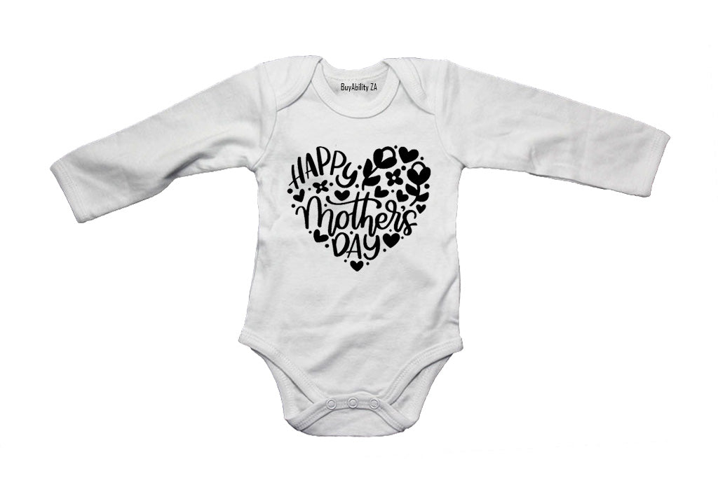 Happy Mother's Day - Heart- Baby Grow
