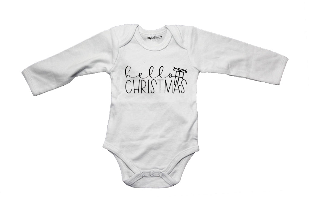 Hello Christmas - Present - Baby Grow