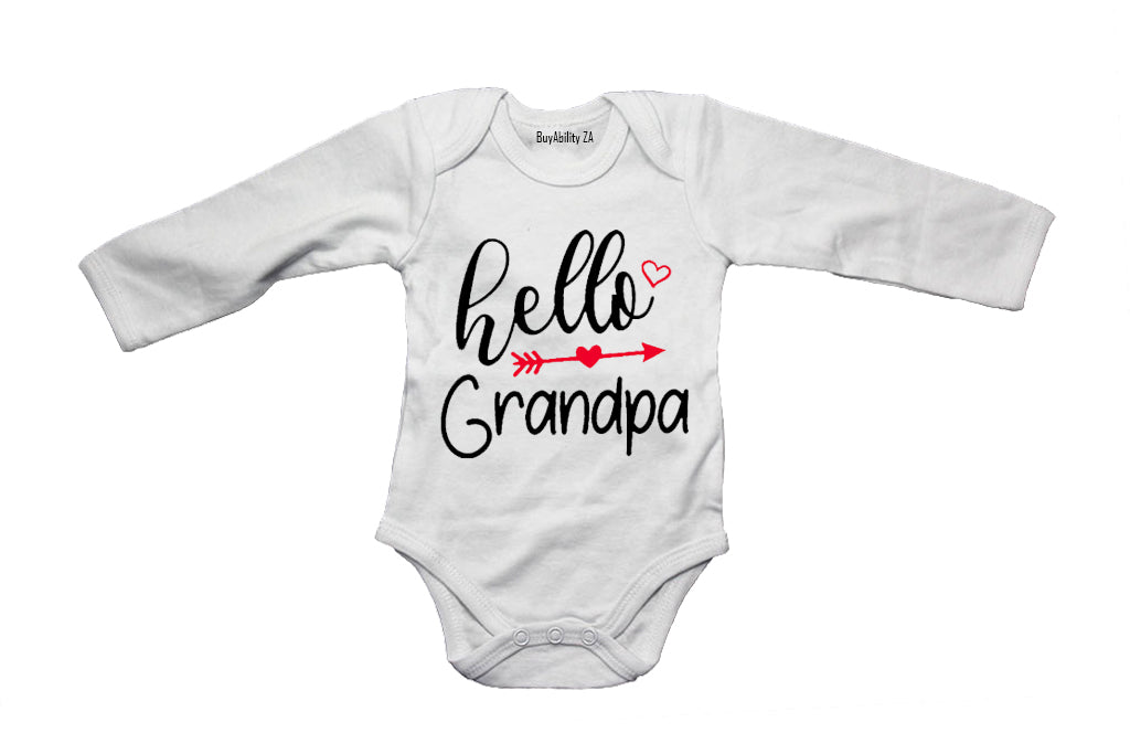 Hello Grandpa - Baby Grow