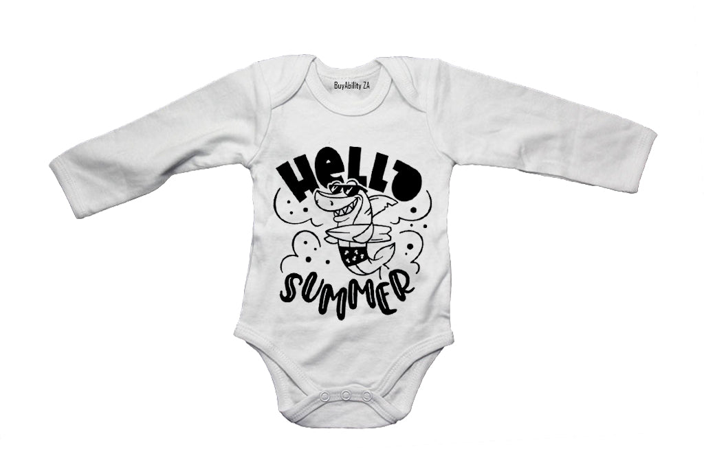 Hello Summer - Shark - Baby Grow