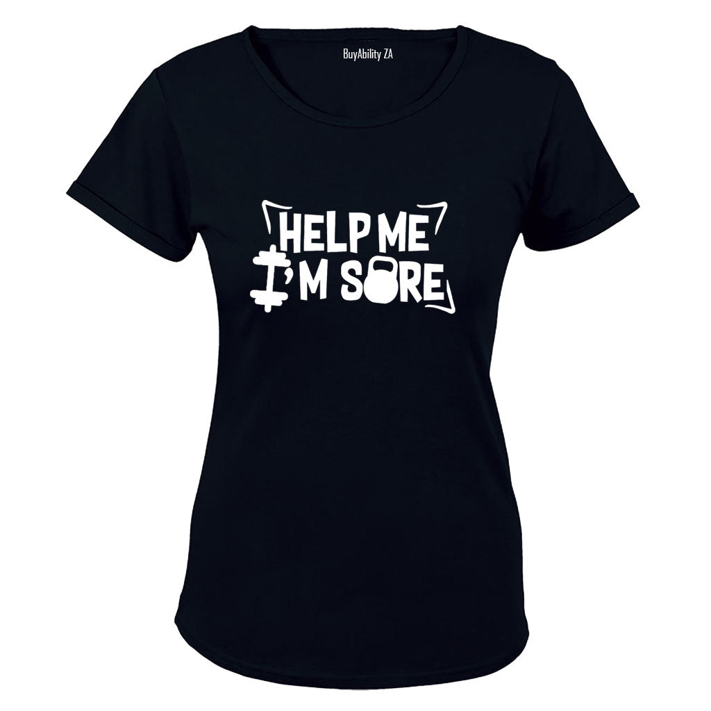 Help Me, I'm Sore - Gym - Ladies - T-Shirt - BuyAbility