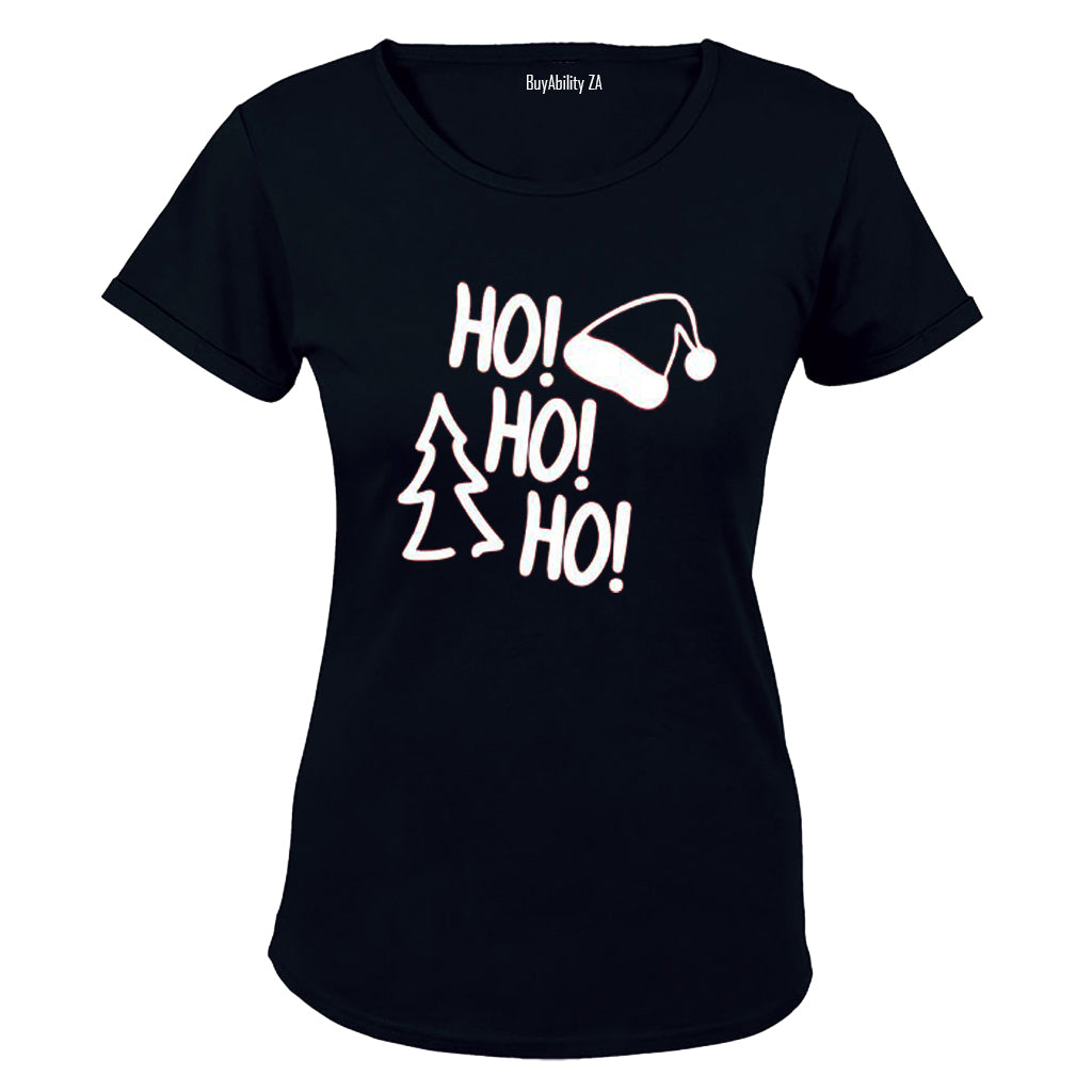 Ho Ho Ho - Christmas Tree - Ladies - T-Shirt