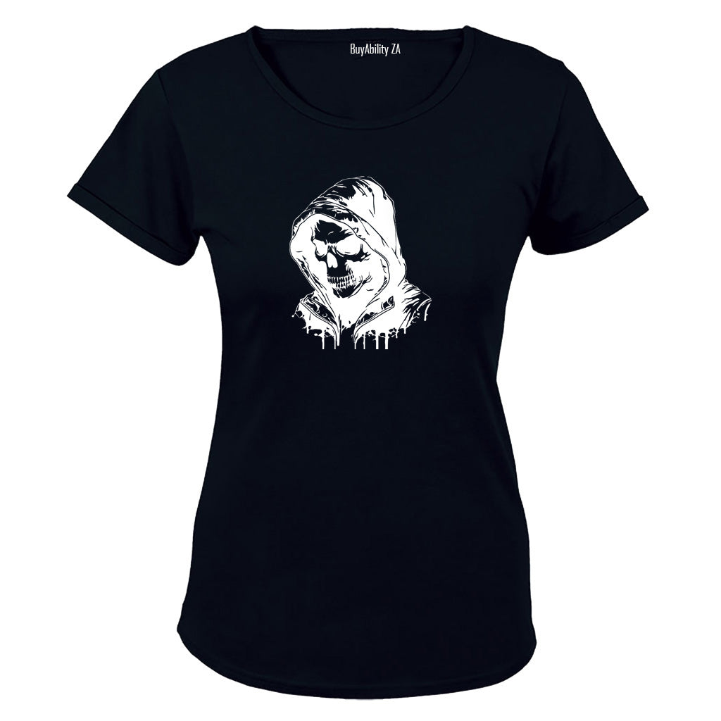 Hooded Skeleton - Ladies - T-Shirt