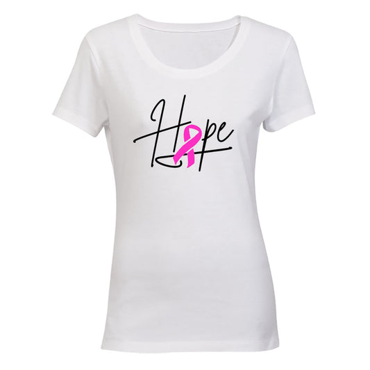 Hope - Cancer Ribbon - Ladies - T-Shirt - BuyAbility South Africa