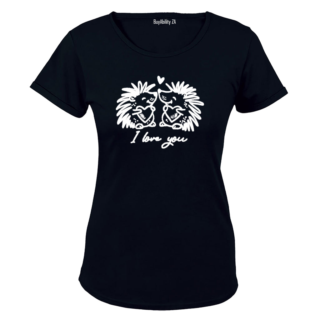 I Love You - Hedgehogs - Ladies - T-Shirt