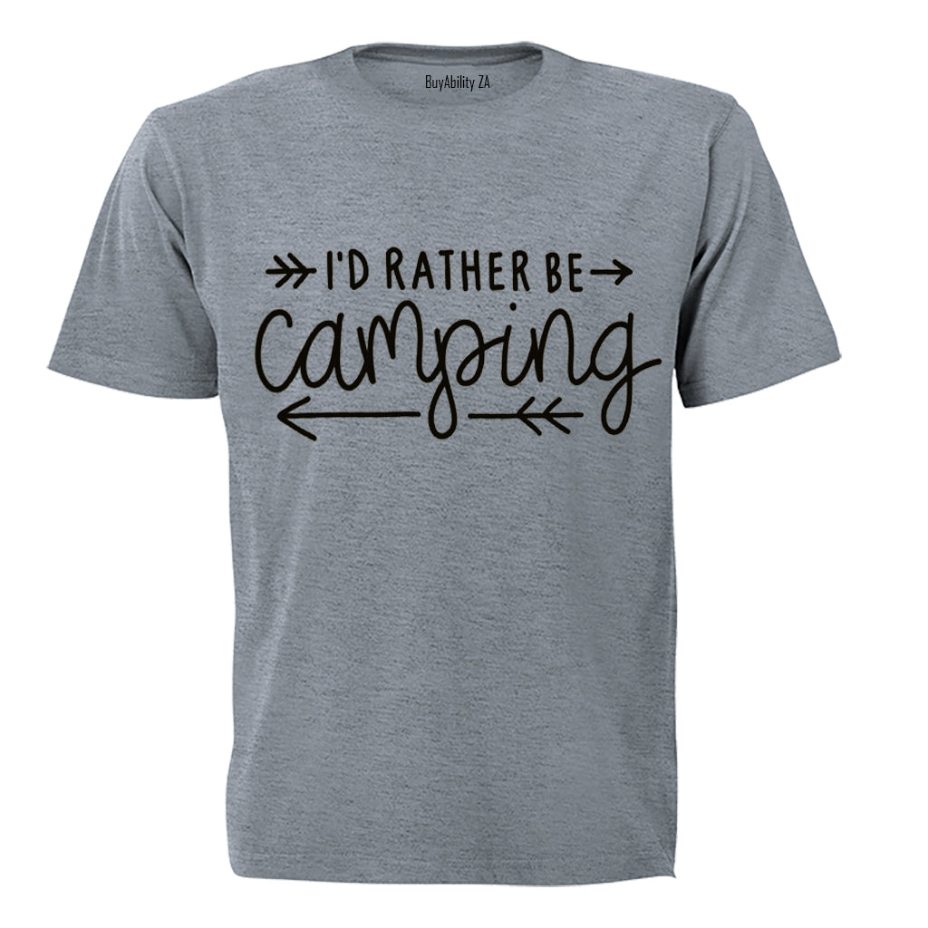 I' rather be camping - Kids T-Shirt