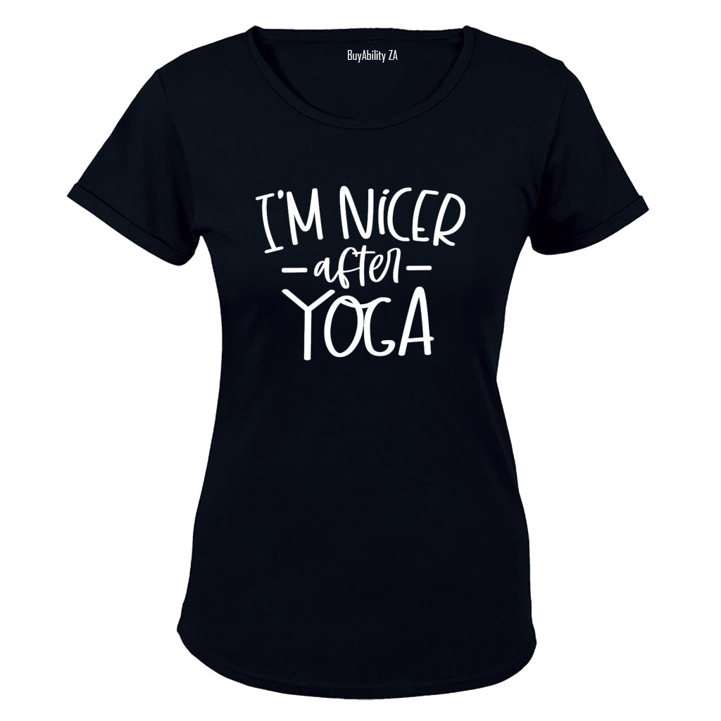 I'm Nicer After YOGA - Ladies - T-Shirt