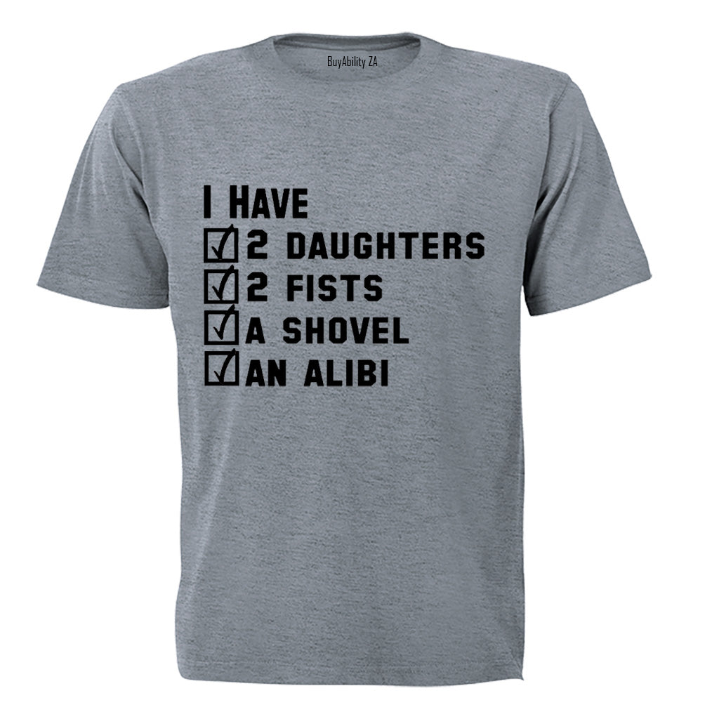 I Have An Alibi - Adults - T-Shirt