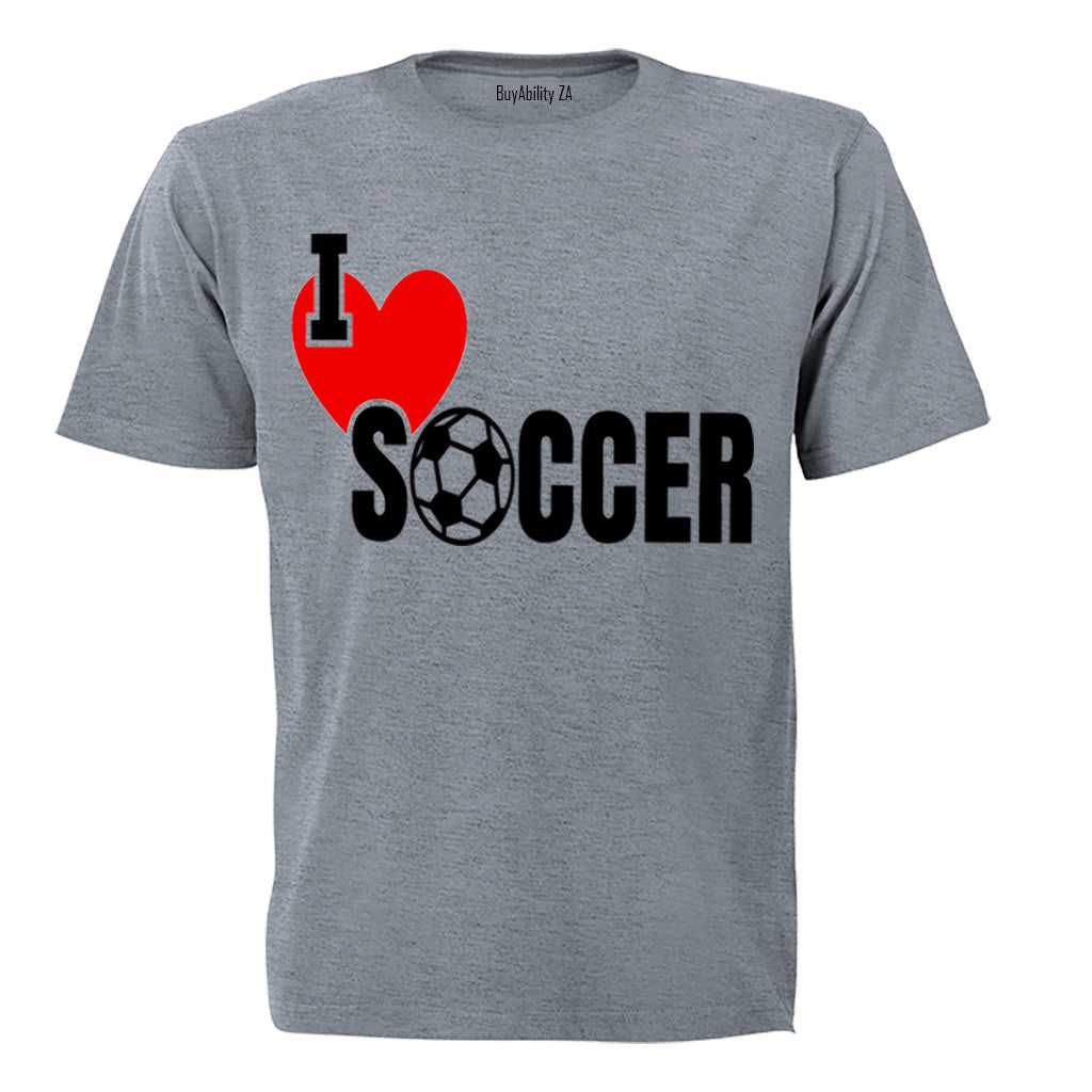 I Love Soccer - Adults - T-Shirt