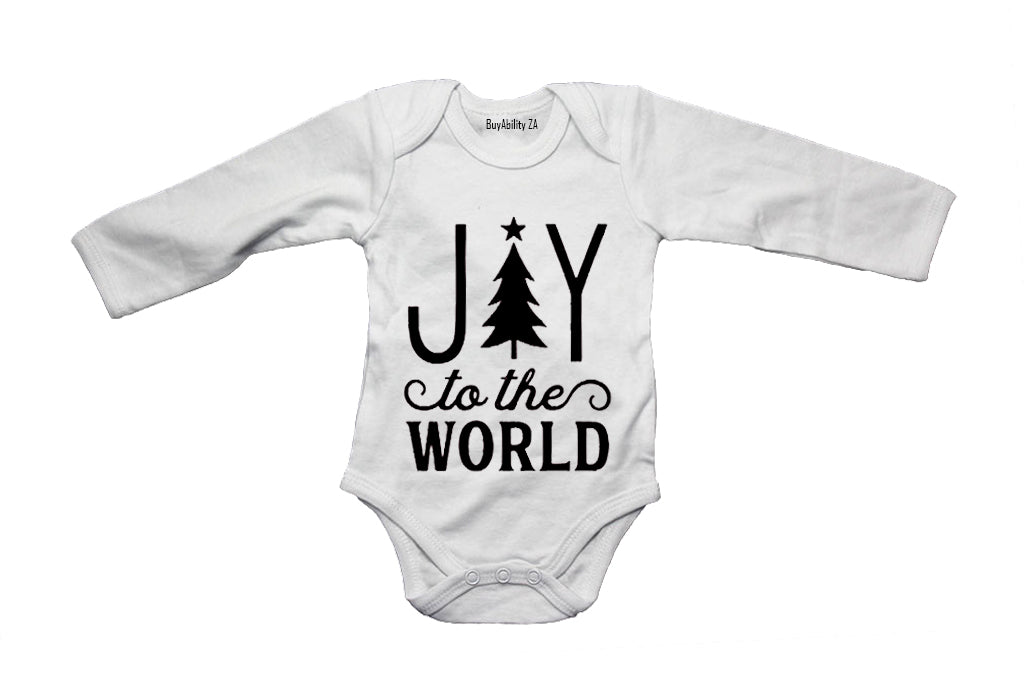 Joy To The World - Christmas Tree - Baby Grow