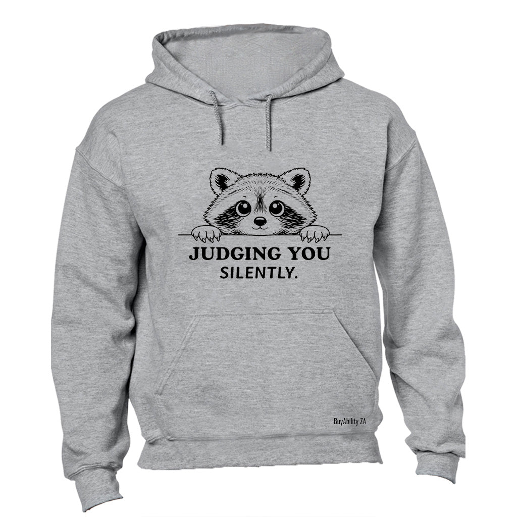 Judging You Silently Raccoon - Hoodie - BuyAbility South Africa