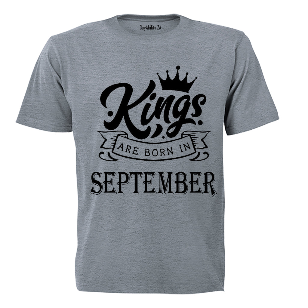 Kings Are Born in September - Kids T-Shirt