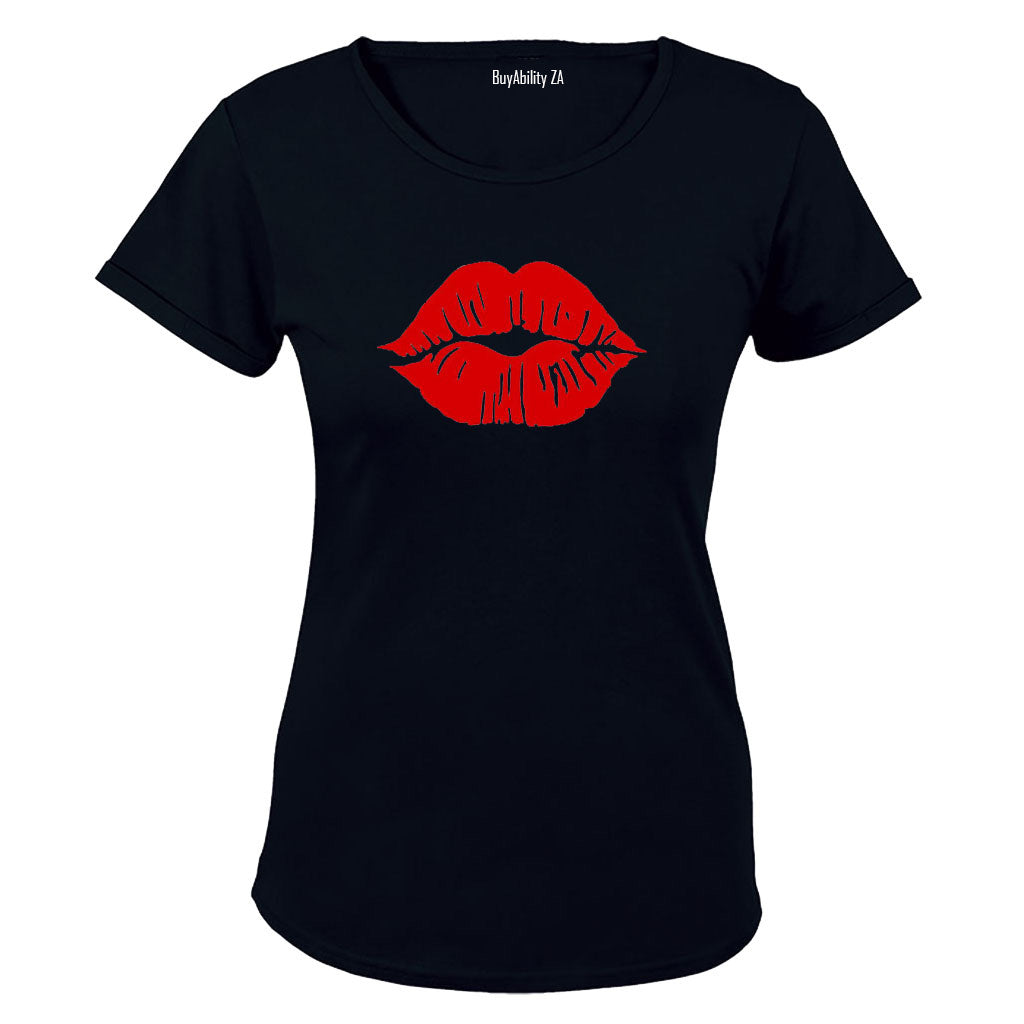 Kisses - Red Lips - Ladies - T-Shirt