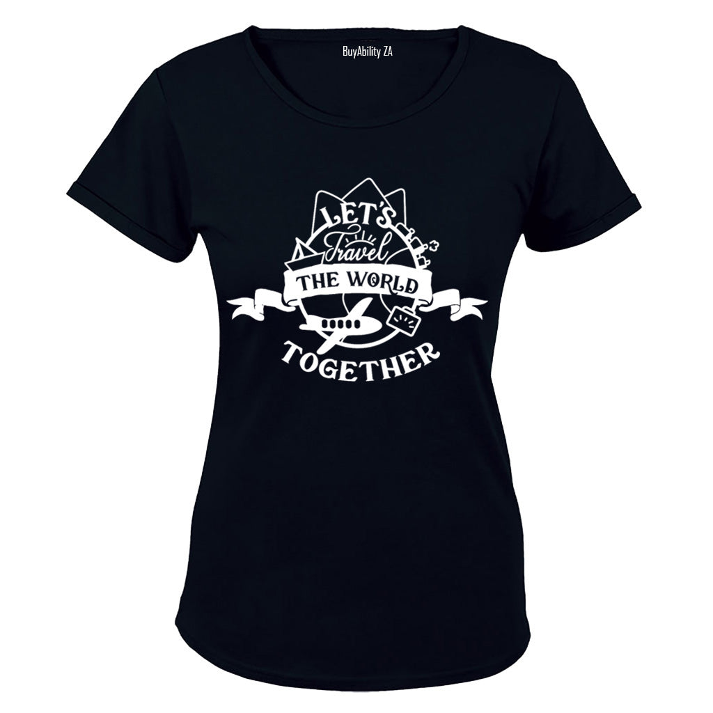 Let's Travel The World - Ladies - T-Shirt - BuyAbility