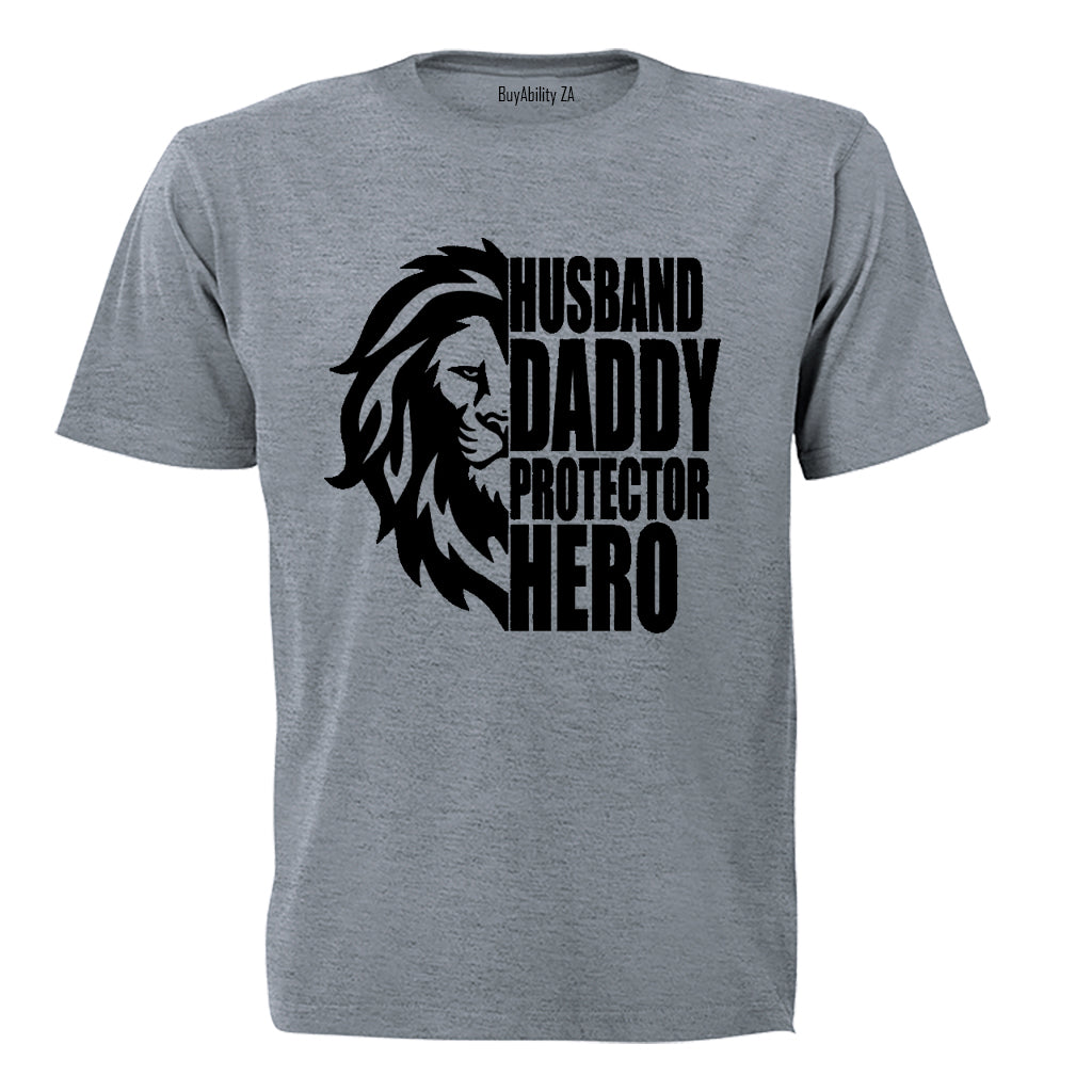 Lion - Husband. Daddy - Adults - T-Shirt
