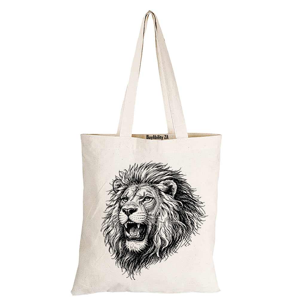 Lion Roar - Eco-Cotton Natural Fibre Bag - BuyAbility South Africa