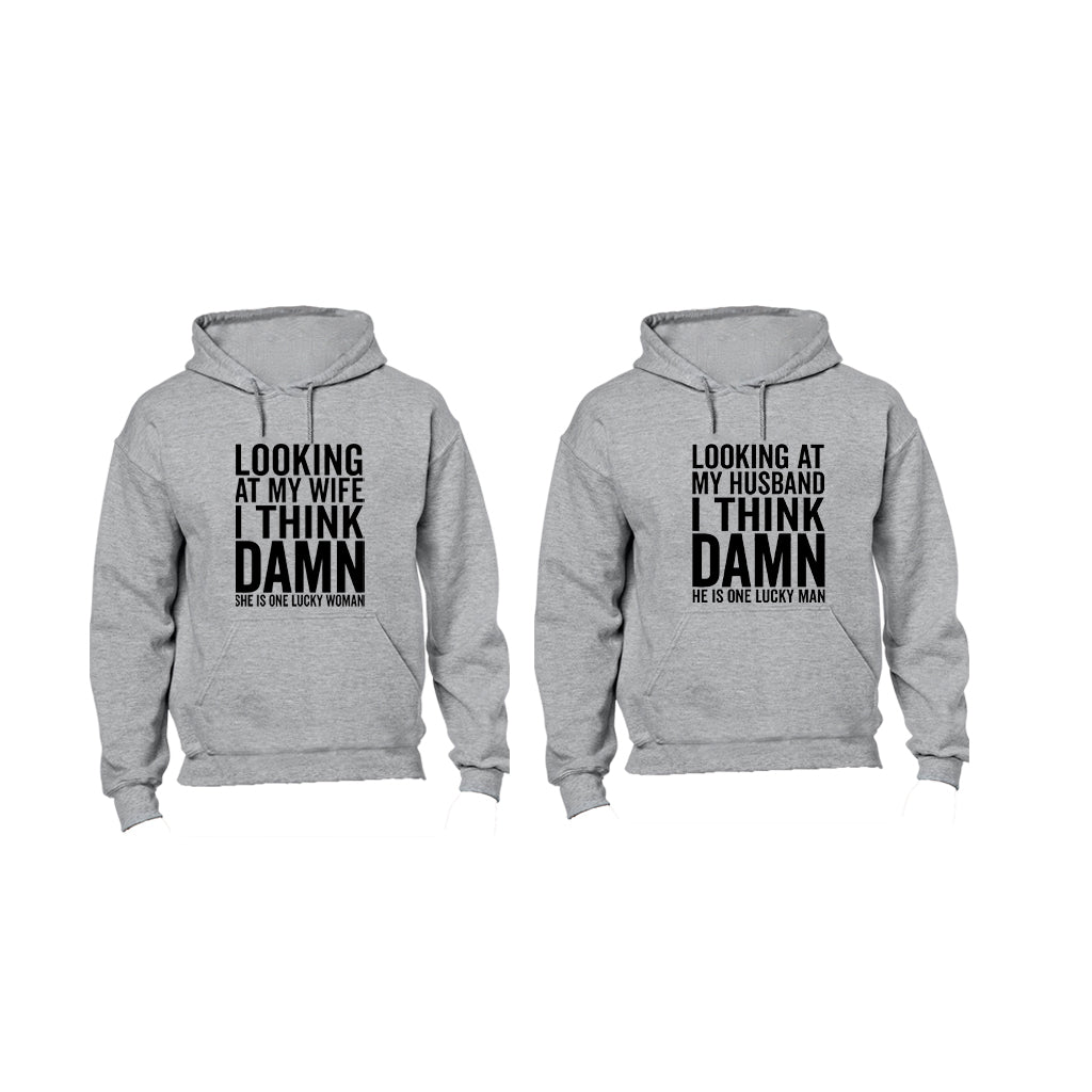 Looking At - Married - Couples Hoodies (1 Set)