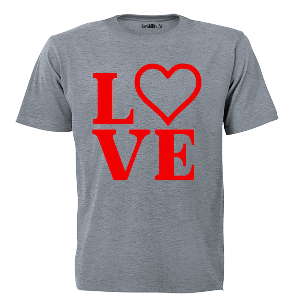 Love, Valentine Heart - Adults - T-Shirt
