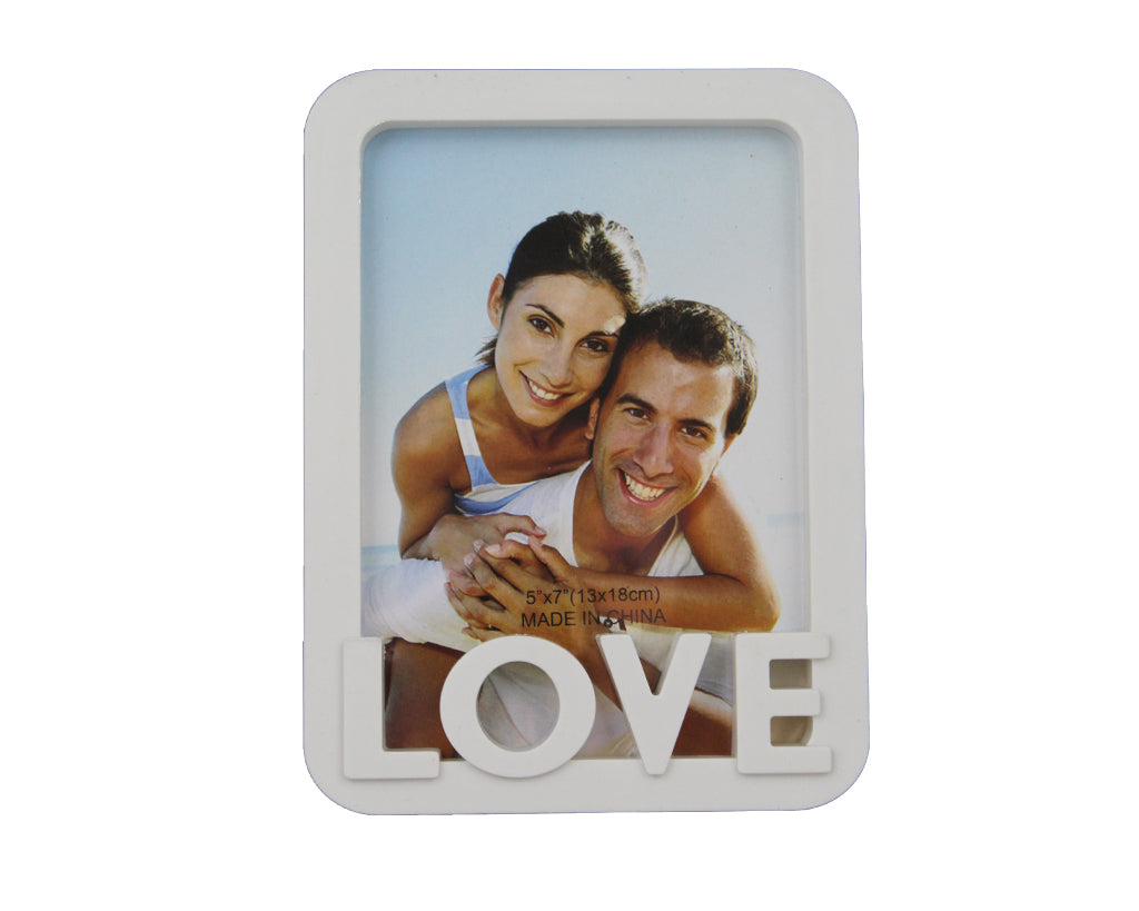 Love - White Rounded Photo Frame