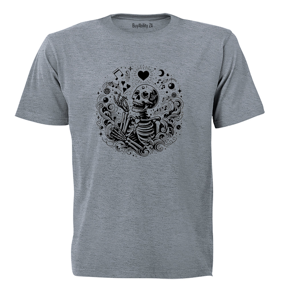 Majestic Musical Skeleton - Adults - T-Shirt